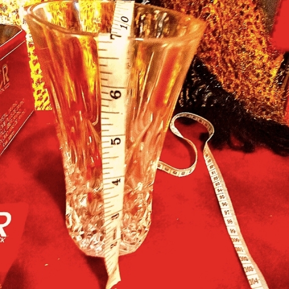 Royal Crystal Rock Vintage 24% Lead Cut Crystal Vase made in Italy, 7", Perfect. - Picture 11 of 11